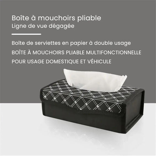 Porte-Mouchoirs Rectangulaire en Cuir pour Voiture - Timberline